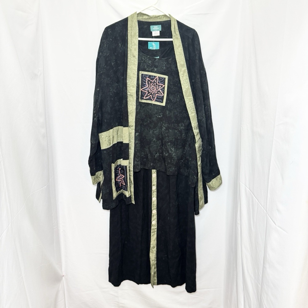 Simply Southwest 3 Piece Artsy Boho Coord Set Kimono Top Skirt‎ Outfit 2X NWT